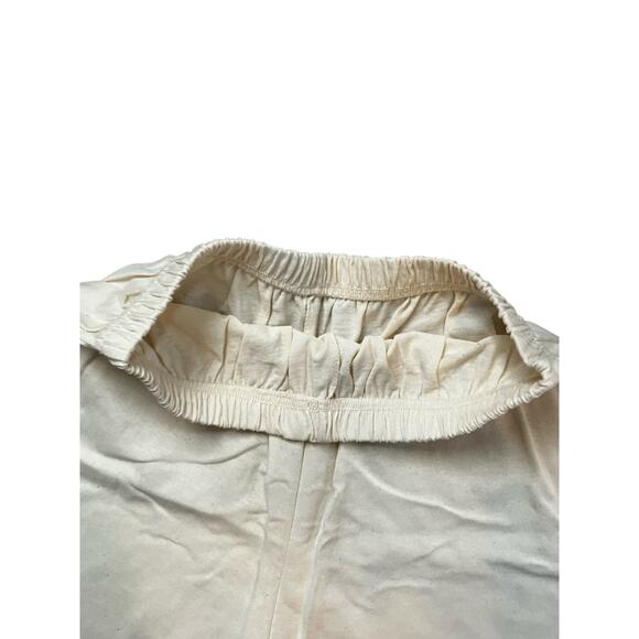 Vintage Cream Textured Lounge Set Oversized Monochrome Minimalist Pants M/L - Picture 10 of 12